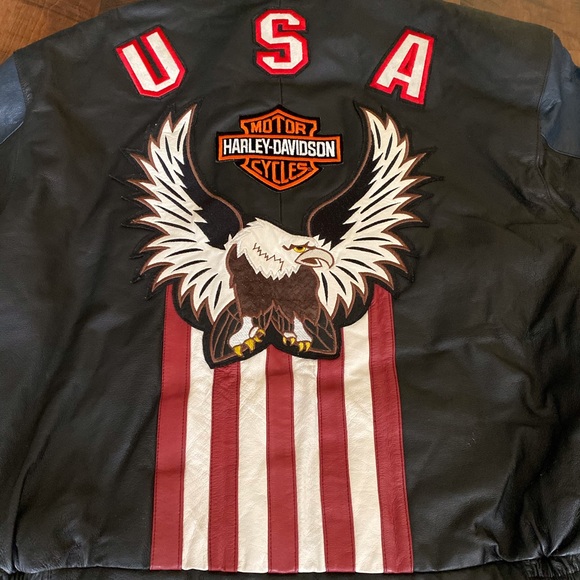 HARLEY DAVIDSON LEATHER COAT - Picture 4 of 7